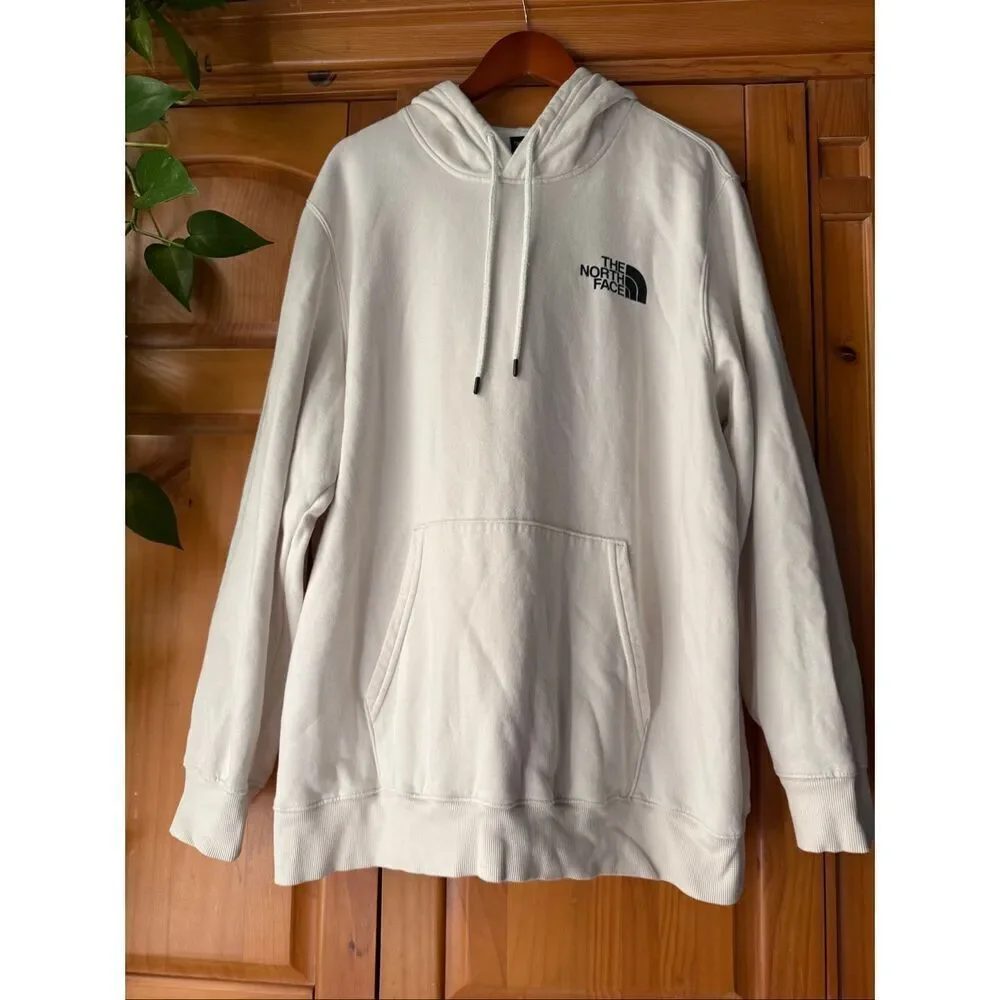The North Face Men’s Back Graphic Hoodie XXL – Cream / Multicolor Logo